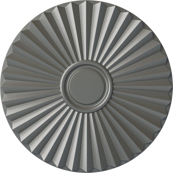 Ekena Millwork Shakuras Ceiling Medallion (For Canopies up to 5"), Hand-Painted Silver, 19 3/4"OD x 1 3/8"P CM20SHSLS - main